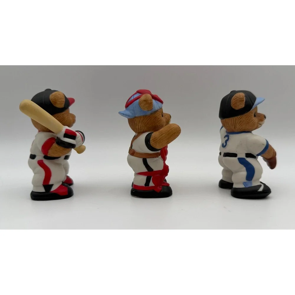 H&G Baseball Bears Ceramic Figurines Set 3 Piece Sports Decor 1403 Sri Lanka